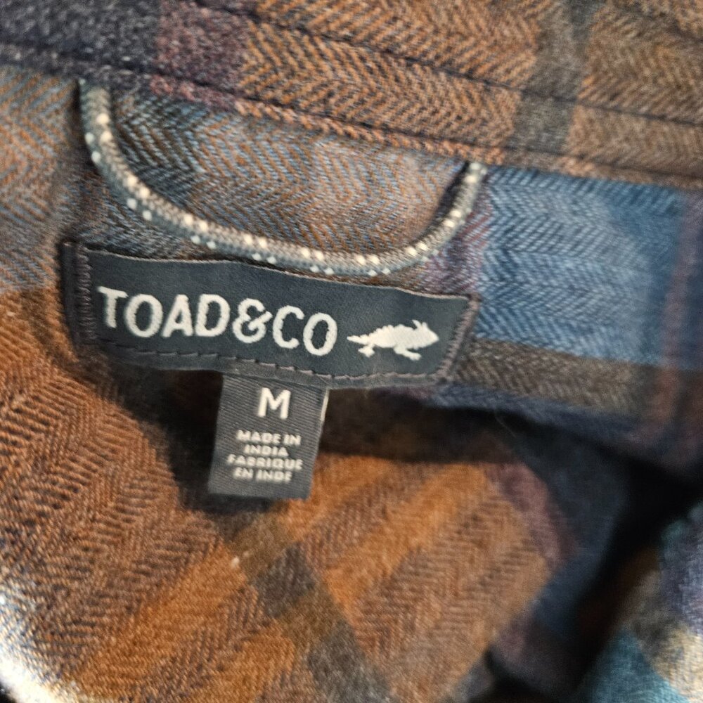 Toad&Co Reform Flannel Plaid Shirt Women’s Medium Organic Outdoor Casual - Picture 5 of 9